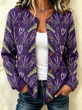 Women's Salt Rosemary Lavender Love Printed Cardigan