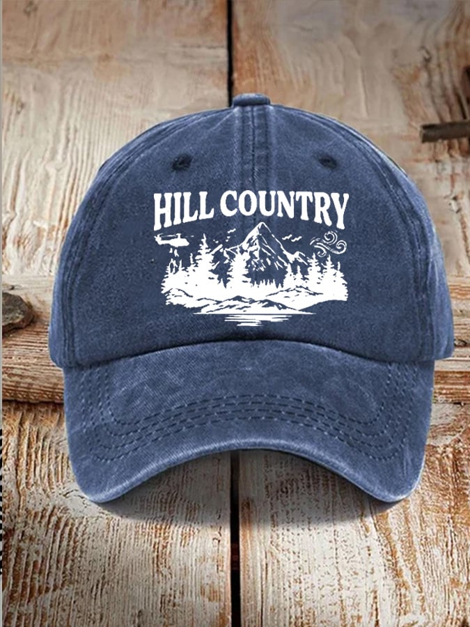 Unisex Texas Print Washed Cotton Hat