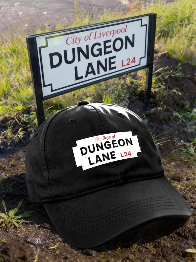 Retro Dungeon Lane Print Baseball Cap