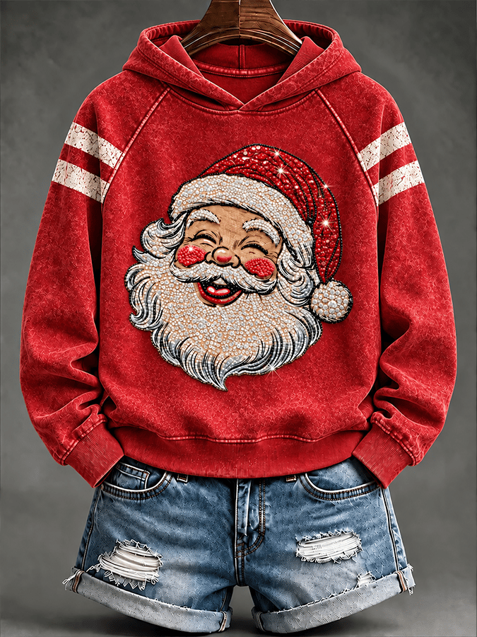 Women's Casual Printed Hooded Sweatshirt