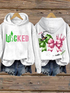 Women's Retro Witch Print Hoodie