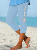 Women's Shark Print Casual Leggings