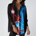 Women's Puerto Rican Print Casual Shirt