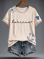Women's Puerto Rico Pride Art Printed T-shirt