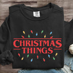 Christmas Things Upside Down Art Print Sweatshirt