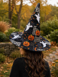 Quirky Halloween Ghost Handmade Quilted Witch Hat