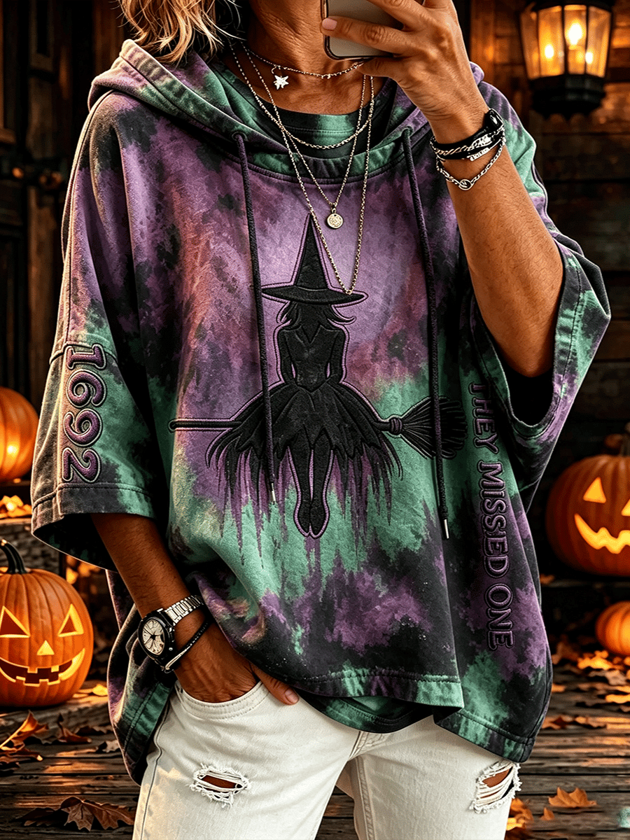 Women's Halloween Witch Comfortable Hooded Sweatshirt
