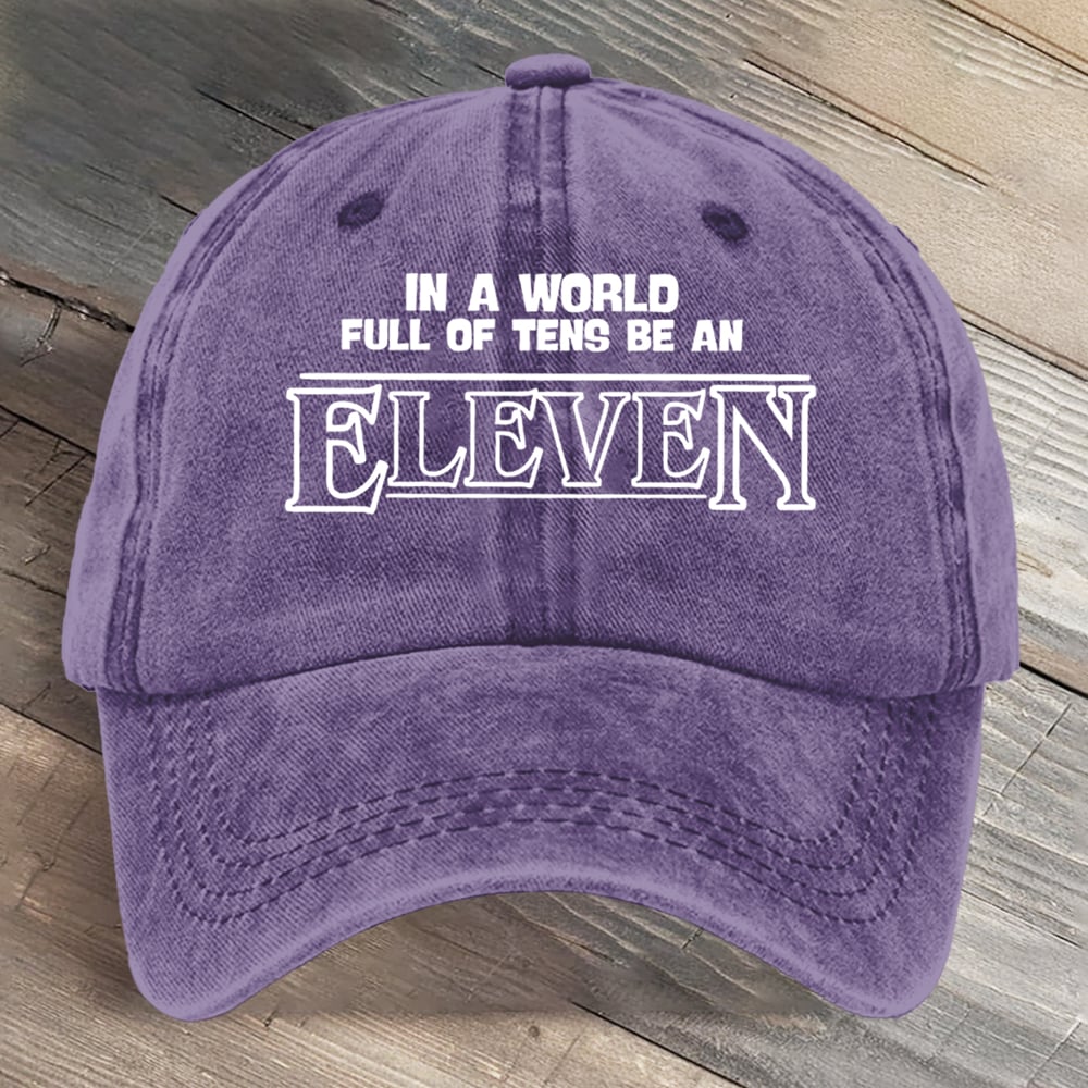 Eleven Stranger Upside Down Hawkins 80s Horror Art Printed Cap