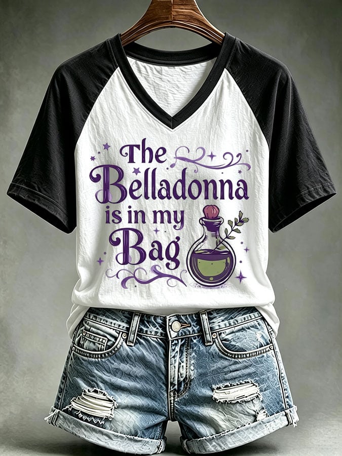 Women's The Belladonna Is In My Bag Print Casual T-shirt