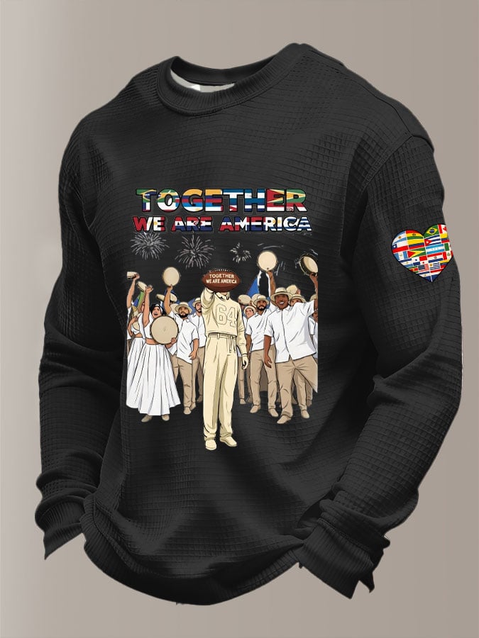 Men's「TOGETHER WE ARE AMERICA waffle-knit T-shirt