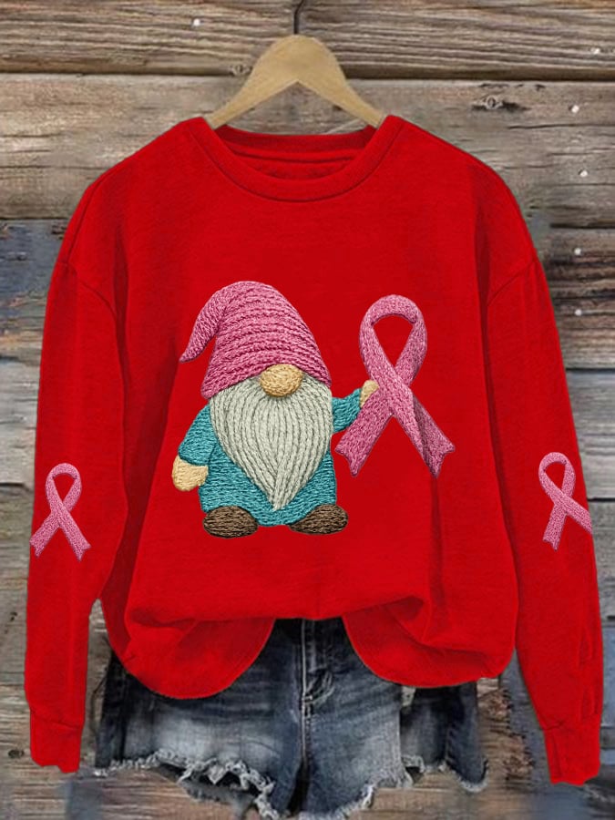 Women's Breast Cancer Awareness Print Comfort Sweatshirt