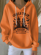Women's Girls Trip Salem Witch Print Casual Sweatshirt