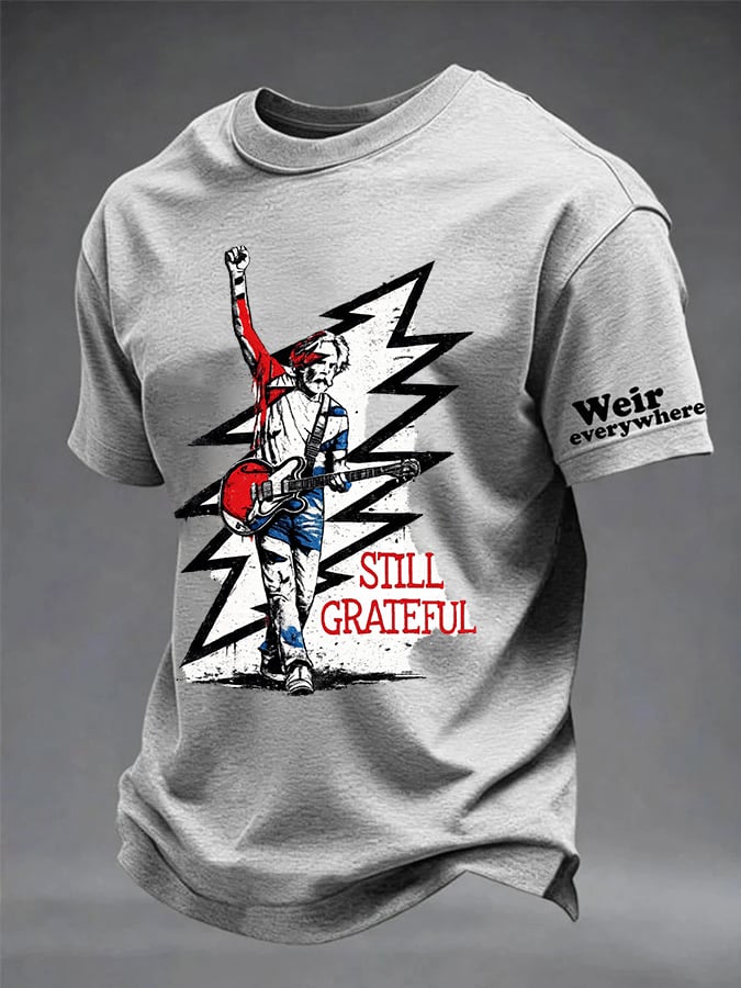 Men's Still Grateful Printed Casual T-shirt