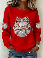 Women's Baseball  Print Hoodie