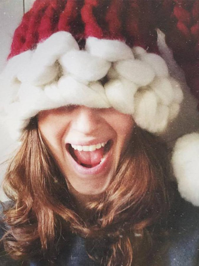 Hand-Knitted Warm Christmas Hat