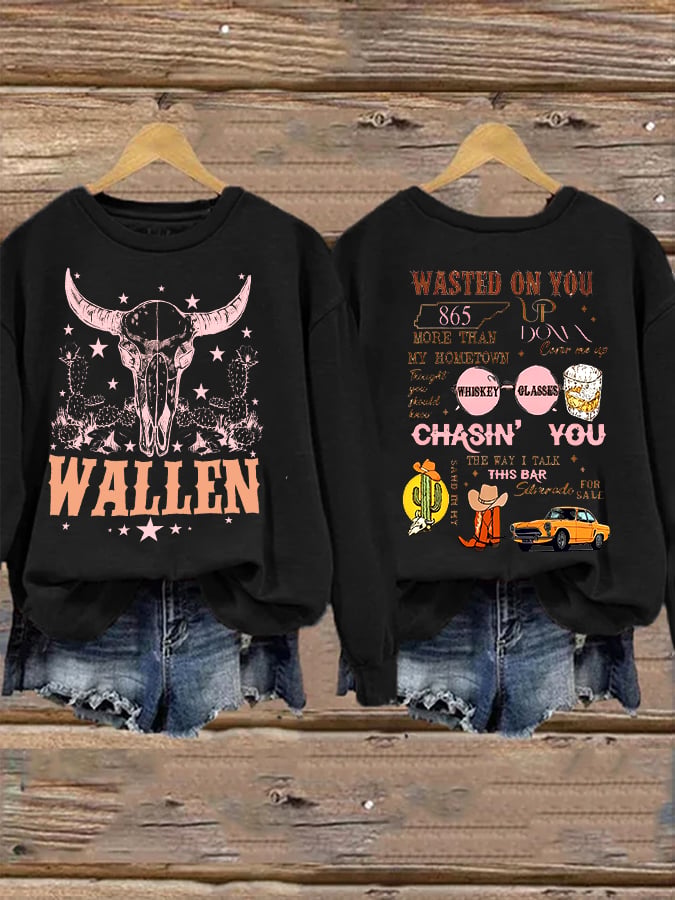 Morgan Country Concert Women's Crew Neck Print Sweatshirt