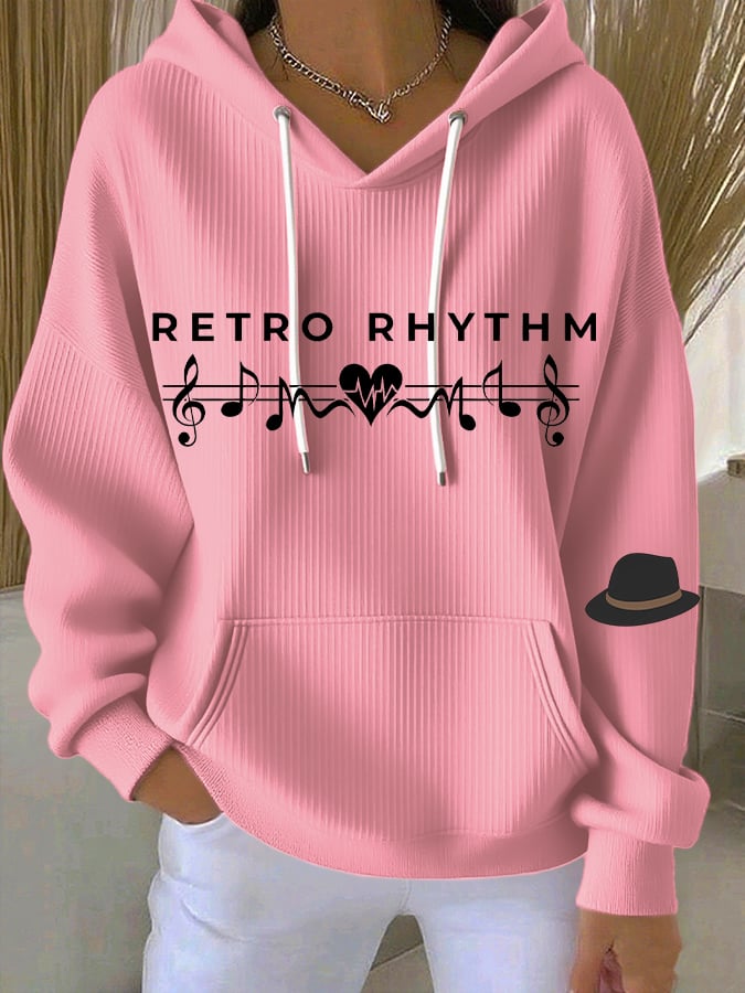 Retro Rhythm Women's Music Lover Hoodie