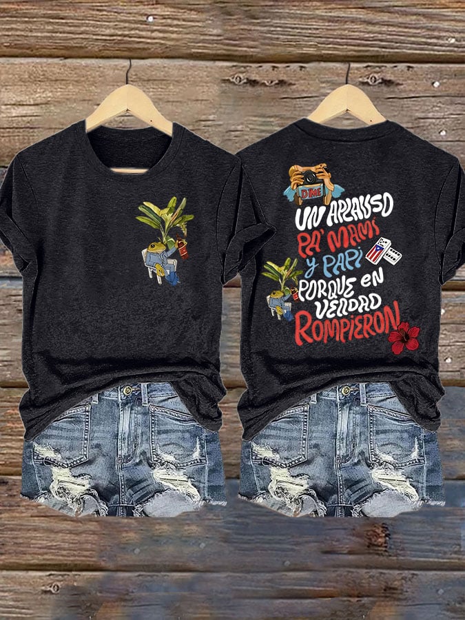 Women'S Puerto Rico Print T-Shirt
