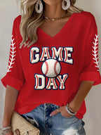 Women's Baseball  Print T-Shirt