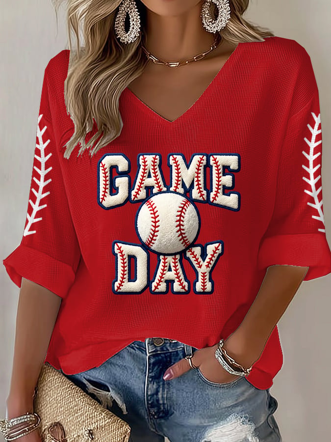 Women's Baseball  Print T-Shirt