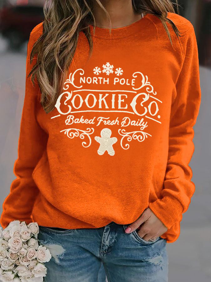 Women's Christmas Print Long Sleeve Sweatshirt