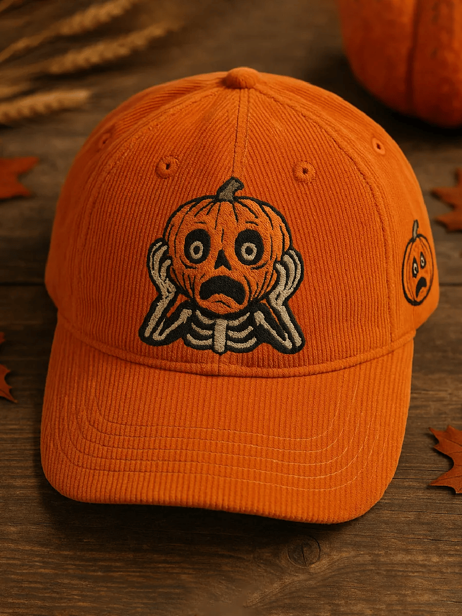 Vintage Halloween Pumpkin Art Casual Print Hat