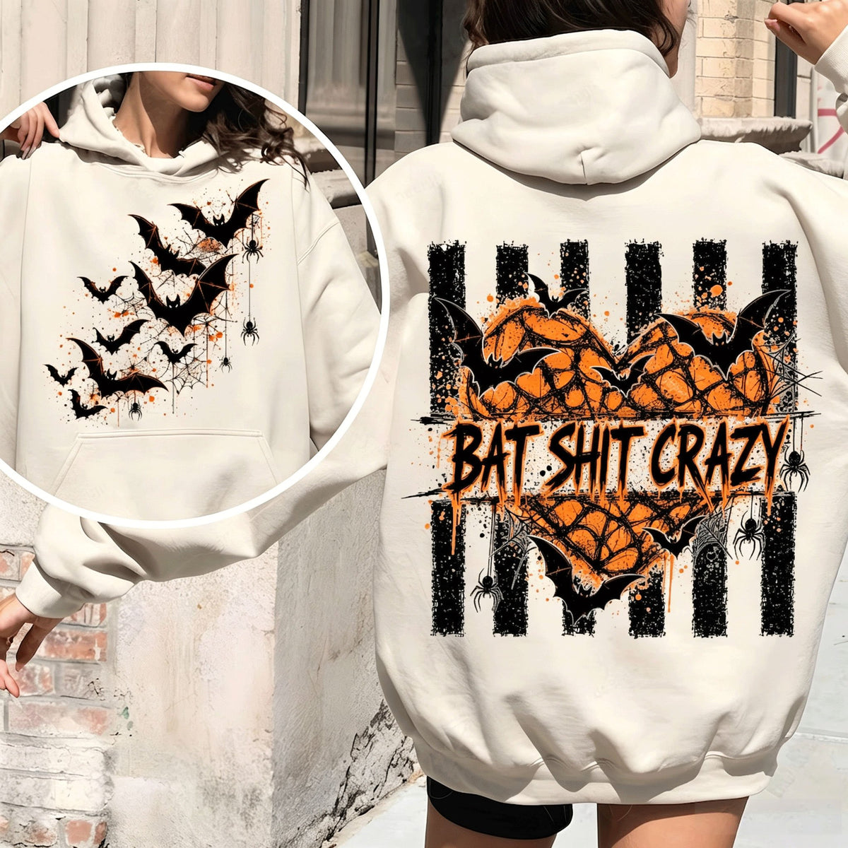 Women's Retro Halloween Print Long-Sleeve Sweatshirt
