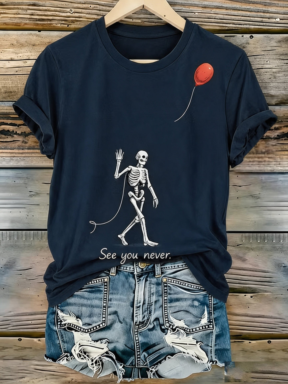 Women'S Halloween Printed Casual T-Shirt
