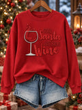 Women's Christmas Print Long-Sleeve Sweatshirt