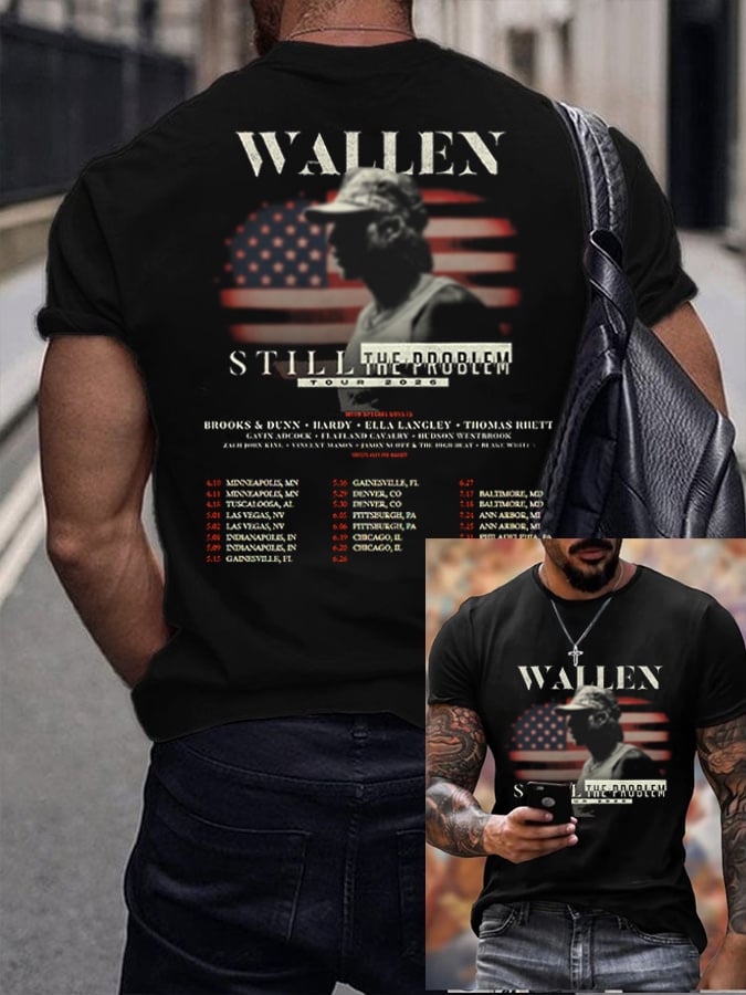 Men's Music Tour Print short-sleeved T-shirt