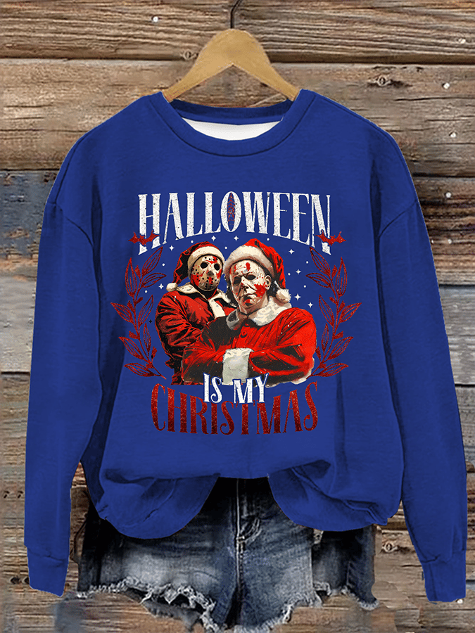 Women's Halloween Is My Christmas Printed Casual Sweatshirt