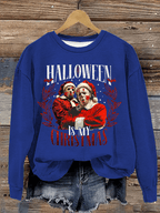 Women's Halloween Is My Christmas Printed Casual Sweatshirt