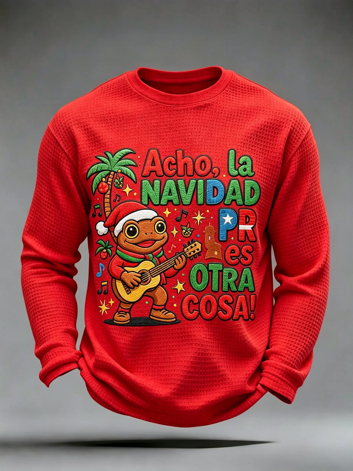 Men's Puerto Rico Christmas Print Top