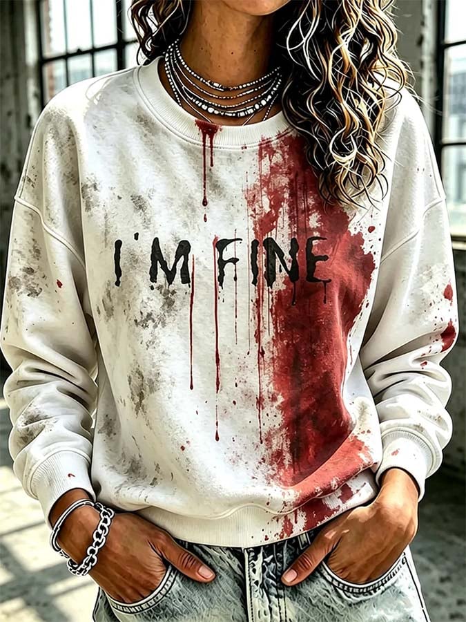 Women'S Casual Printed Sweatshirt