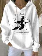 Women's Yes I Can Drive A Stick Print Casual Sweatshirt