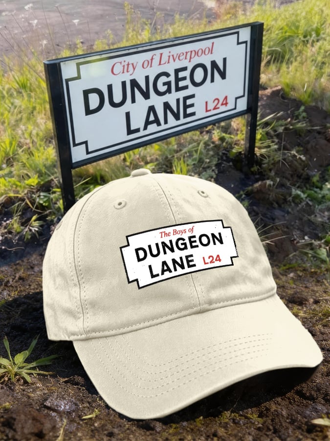 Retro Dungeon Lane Print Baseball Cap