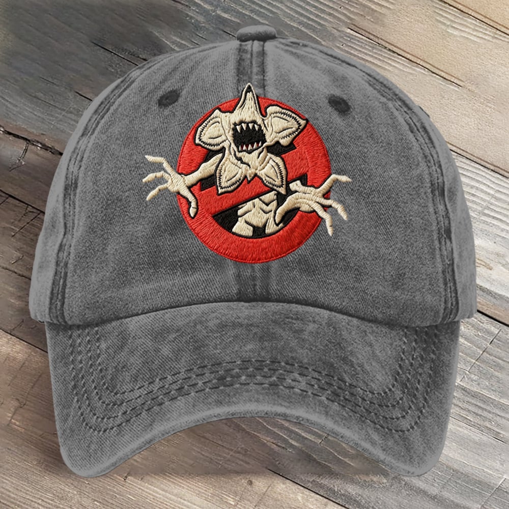 Stranger Upside Down Hawkins 80s Horror Art Printed Cap