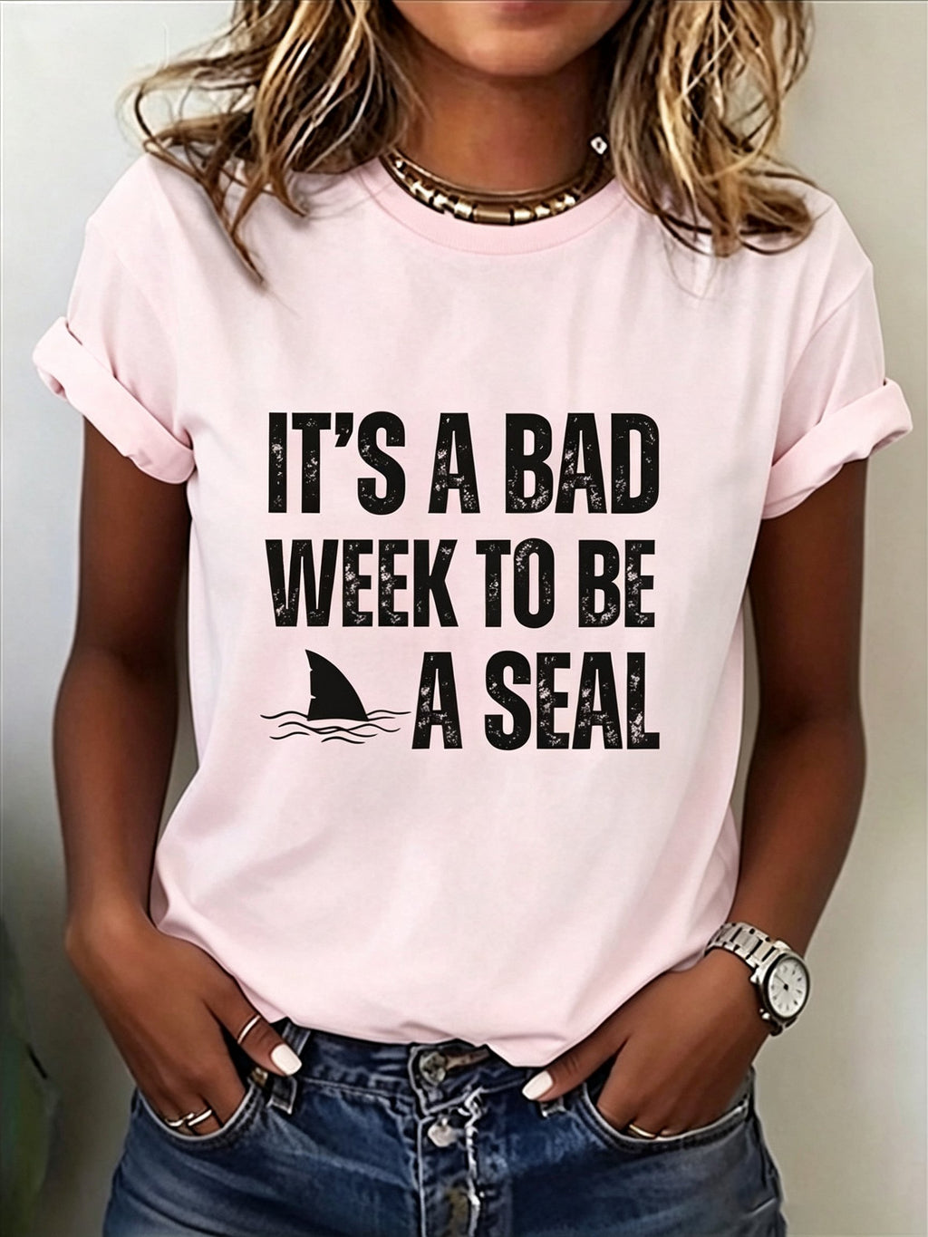Women's Shark Print T-shirt