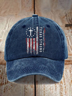Retro Texas Strong Print Baseball Cap