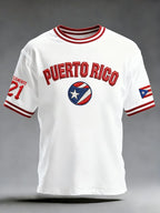 Men's Puerto Rico Baseball Fan Casual T-Shirt