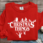 Christmas Things Upside Down Art Print Sweatshirt