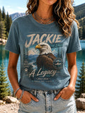 Women'S Casual Bald Eagle "Jackie" Print Top