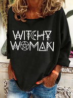 Women's Witch Women Printed Crew Neck Sweatshirt
