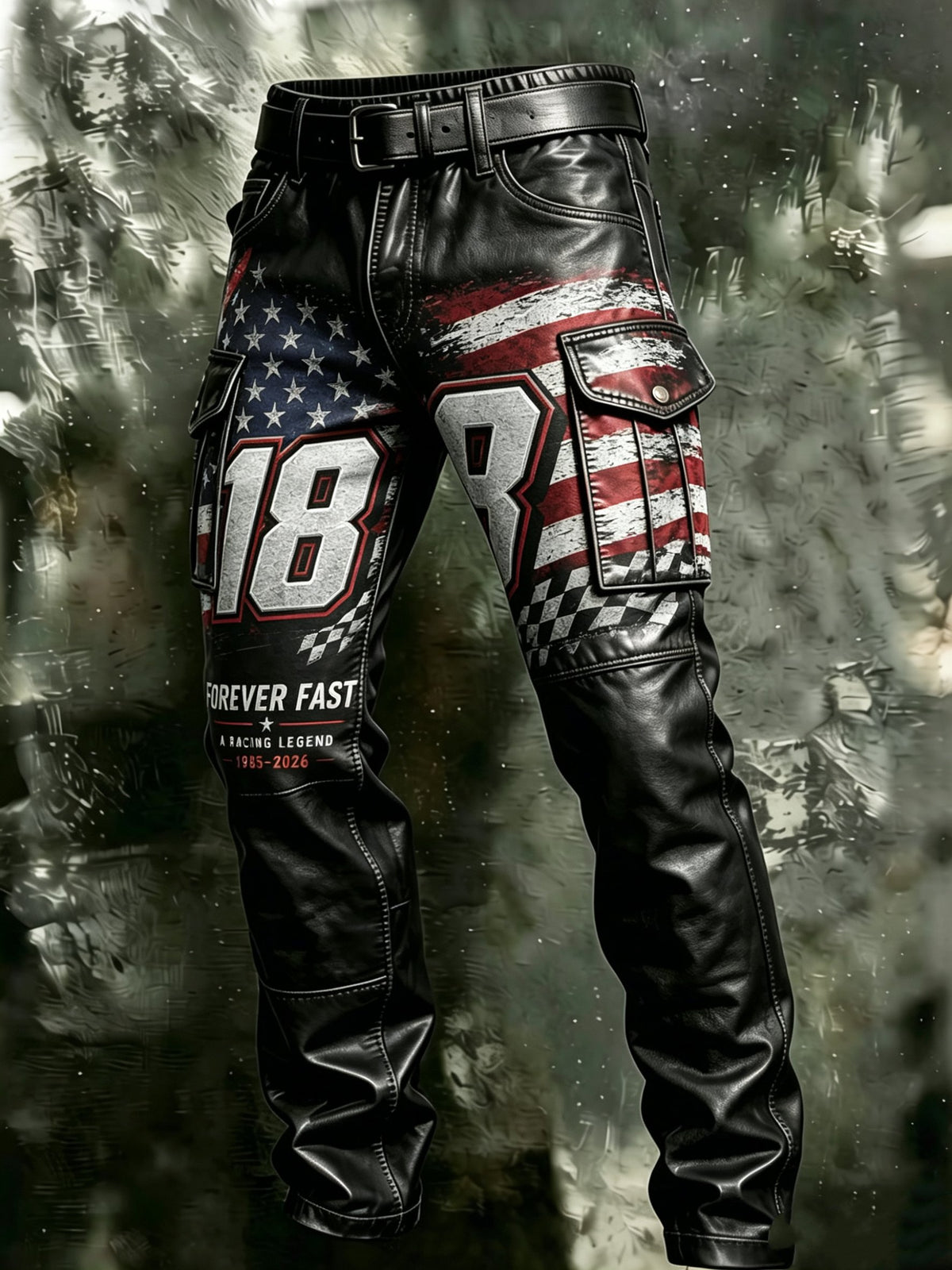 Men's Racing Print Cargo Pants