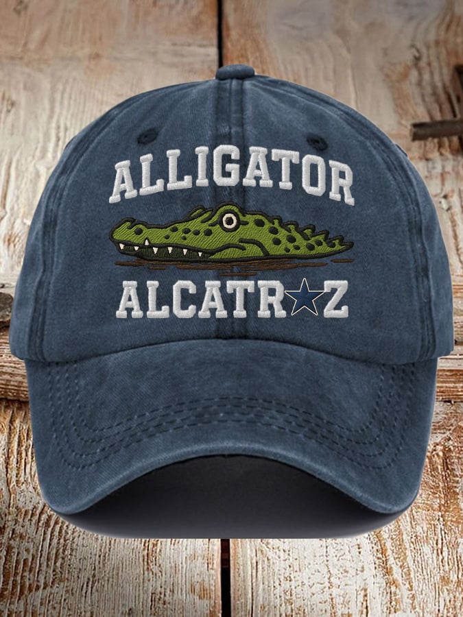 Alligator Alcatraz Funny Florida Everglades Dark Humor  Pride Baseball Cap