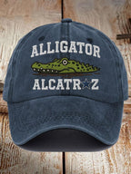 Alligator Alcatraz Funny Florida Everglades Dark Humor  Pride Baseball Cap