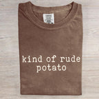 Kind Of Rude Potato Funny Thanksgiving Couples Art Print T-Shirt