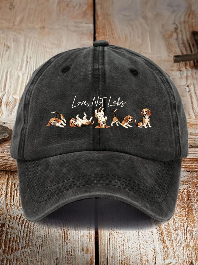 Unisex Love Not Labs Save The Beagles Printed Hat