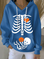 Women's Skeleton Halloween Maternity  Print Sweatshirt