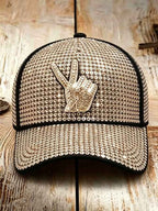 Unisex Retro Commemorative Baseball Cap: "King of Pop" Faux-Sequin Print Edition